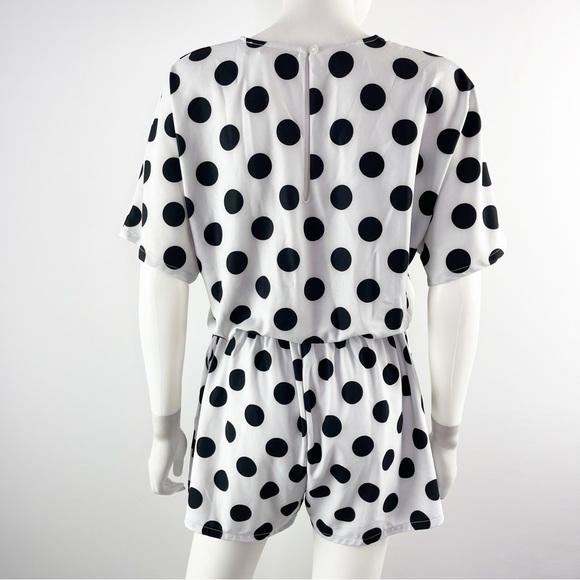 Disneyland Paris White Polkadot MINNIE MOUSE Short Sleeve Romper Size S - Picture 8 of 12